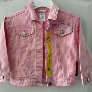 Girls Disney Princess Pink Denim Jacket size 5T